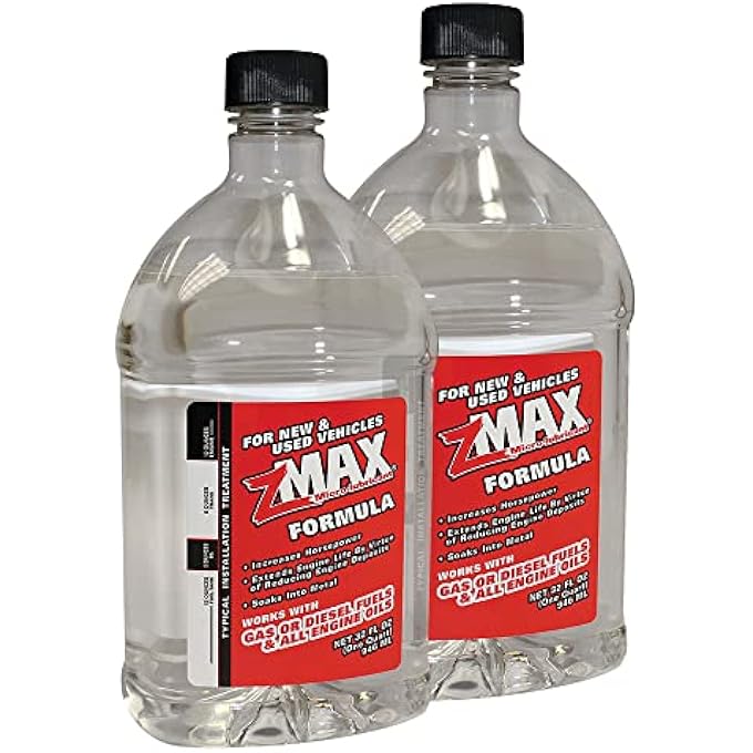 zMAX 58-032 - MULTI-PURPOSE FORMULA TREATMENT FOR ENGINE, FUEL, TRANSMISSION & POWER STEERING - REDUCES CARBON BUILD-UP - LUBRICATES METAL - IMPROVES GAS/DIESEL PERFORMANCE - 32 OZ. QUART - 2 PACK - Image 1